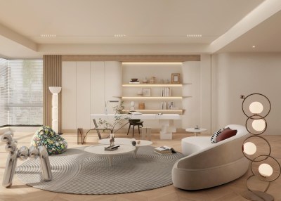 现代客厅3D模型下载